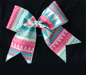 Sublimated Glitter Flake Bow