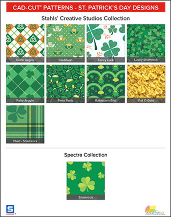 cad-cut heat transfer vinyl st. patrick's day patterns